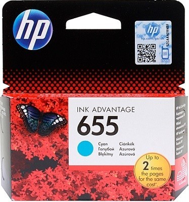 Картридж HP DJ Ink Advantage 3525/4615/4625/5525/6525 (CZ110AE) голубой №655 0120316