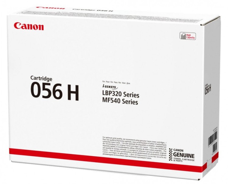 Тонер-картридж Canon 056H для принтеров i-SENSYS LBP325x/ MF542x/ MF543x, черный, 21000 стр. Тонер-картридж Canon 056H для принтеров i-SENSYS LBP325x/ MF542x/ MF543x, черный, 21000 стр.