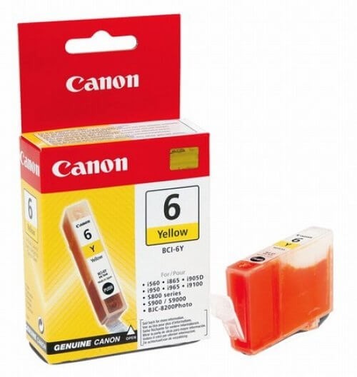 Картридж струйный Canon BCI-6Y для принтеров S800 series/ S900/ S9000/ BJC-8200Photo/ i950/ i560, 13 мл Картридж струйный Canon BCI-6Y для принтеров S800 series/ S900/ S9000/ BJC-8200Photo/ i950/ i560, 13 мл