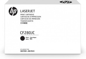 Картридж HP CF280JC (80X) оригинальный в корпоративной упаковке для принтеров LaserJet Pro 400 M401a/ M401d/ M401n/ M401dn/ M401dne/ M401dw/ 400 MFP M425dn/ M425dw black, 8000 страниц, (контрактная коробка)