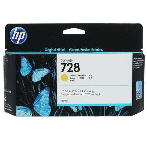 Картридж оригинальный HP 728 (F9J65A) для HP DJ T730/ T830, желтый, 130 мл. Картридж оригинальный HP 728 (F9J65A) для HP DJ T730/ T830, желтый, 130 мл.