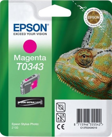 Картридж струйный Epson оригинальный C13T03434010 T0343 для St Ph 2100 (красный)