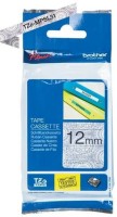 Кассета с лентой для печати наклеек Brother оригинальная TZE-MPSL31 (TZeMPSL31) для P-Touch, лента 12мм*4м, чёрный на серебристом орнаменте