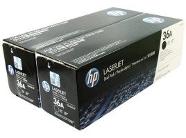 Картридж HP CB436AF (36A) оригинальный для принтеров LJ P1503/ P1504/ P1505/ P1506/ M1120/ M1120a/ M1120w/ M1120n/ M1522n/ M1522nf black, двойная упаковка 2*2000 страниц