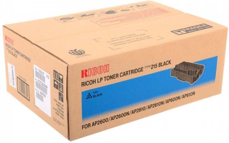 Картридж Ricoh 400760 (Type 215/ Type 115/ DT36BLK) оригинальный для Ricoh Aficio AP600/ AP610/ AP2600/ AP2610, чёрный, 20000 стр.