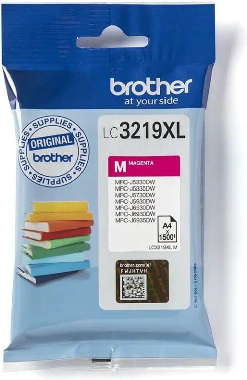 Картридж струйный Brother LC-3219XLM (LC3219XLM) оригинальный для принтеров MFC-J5330DW/ J5335DW/ J5730DW/ J5930DW/ J6530DW/ J6930DW/ J6935DW, пурпурный, 1500 стр.