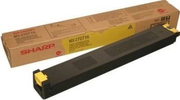 Картридж Sharp (MX-27GTYA/MX27GTYA) оригинальный для Sharp MX-2300/ MX-2700/ MX-3500/ MX-4500, жёлтый, 15000 стр.
