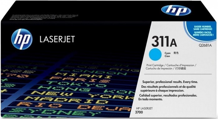 Картридж HP Q2681A (311A) оригинальный для принтеров Color LaserJet 3700 cyan, 6000 страниц