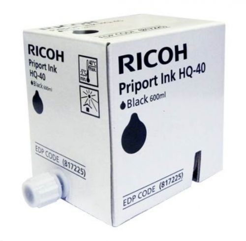 Чернила Ricoh HQ-40 (817225/ 893188) оригинальные для Ricoh Priport JP4500/ DX4542/ 4545/ DD4450, чёрный, 5*600ml