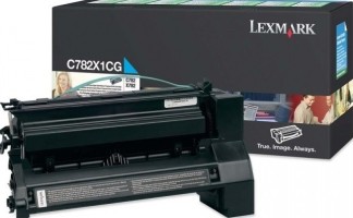 Картридж лазерный Lexmark C782X1CG для принтеров C782/X782, голубой, 15000 стр.