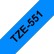 Кассета с лентой для печати наклеек Brother оригинальная TZE-551 (TZe551) для P-Touch, лента24мм*8м, чёрный на синем