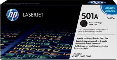 Картридж HP Q6470A (501A) оригинальный для принтеров Color LaserJet 3600/ 3800/ CP3505 black, 6000 страниц