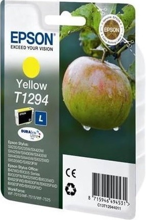 Картридж струйный Epson оригинальный C13T12944011 / C13T12944012 для SX420W, SX425W, SX525WD, SX620FW, BX305F, BX305FW, BX320FW, BX525WD, BX625FWD, желтый, L (cons ink) Картридж струйный Epson оригинальный C13T12944011 / C13T12944012 для SX420W, SX425W, SX525WD, SX620FW, BX305F, BX305FW, BX320FW, BX525WD, BX625FWD, желтый, L (cons ink)