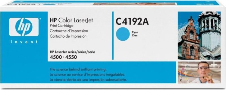 Картридж HP C4192A оригинальный для принтеров Color LaserJet 4500/ 4550, голубой, 6000 стр.