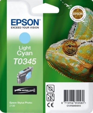 Картридж струйный Epson оригинальный C13T03454010 T0345 для St Ph 2100 (светло-синий)