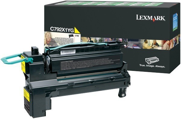 Картридж лазерный Lexmark C792X1YG для принтеров C792, желтый, 20000 стр.