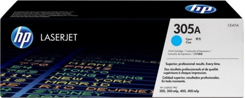Картридж HP CE411A (305A) оригинальный для принтеров Color LaserJet M351/ M375/ M451/ M475 CLJ Pro 300 Color M351/ Pro 400 Color M451/ Pro 300 Color MFP M375/ Pro 400 Color MFP M475 cyan, 2600 страниц