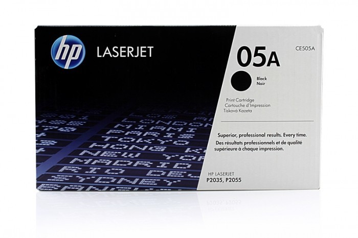 Картридж HP CE505A (05A) оригинальный для принтеров LaserJet P2033/ P2034/ P2035/ P2036/ P2037/ P2053/ P2054/ P2055/ P2056/ P2057d black, 2300 страниц