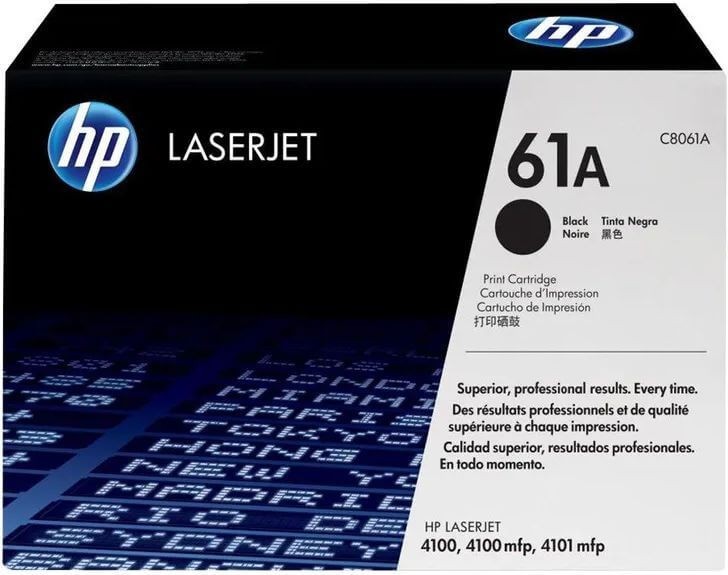 Картридж HP C8061A (61A) оригинальный для принтеров LaserJet 4100, чёрный, 6000 стр.