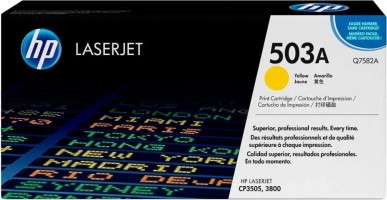 Картридж HP Q7582A (503A) оригинальный для принтеров Color LaserJet 3800/ CP3505 yellow, 6000 страниц