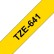 Кассета с лентой для печати наклеек Brother оригинальная TZE-641 (TZe641) для P-Touch, лента 18мм*8м, чёрный на жёлтом