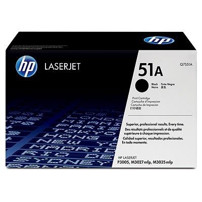 Картридж HP Q7551A (51A) оригинальный для принтеров LaserJet P3003dn/ P3003x/ P3004/ P3004d/ P3004n/ P3005/ P3005d/ P3005dn/ P3005n/ P3005x/ M3027/ M3027x/ M3035/ M3035xs black, 6500 страниц