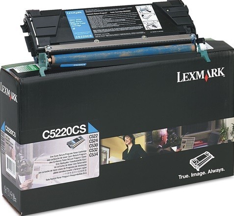 Картридж лазерный Lexmark C5220CS для принтеров C522n/524, голубой, 3000 стр.