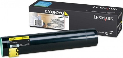 Картридж лазерный Lexmark C930H2YG для принтеров C935, желтый, 24000 стр.
