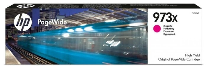 Картридж оригинальный HP 973XL (F6T82AE) для PW Pro 477/ 452, пурпурный, 7000 стр.