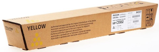 Картридж Ricoh MP C5502E (841756/842021) оригинальный для Ricoh Aficio MP C4502/ C5502, желтый (22 500 стр.)